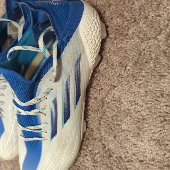 Adidas X Speedflow.1 blue and white soccer cleats - Picture 2 of 10